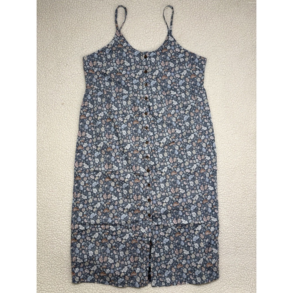 NWT Natural Reflections Floral Midi Sundress Plus Size XXL 100% Cotton Button